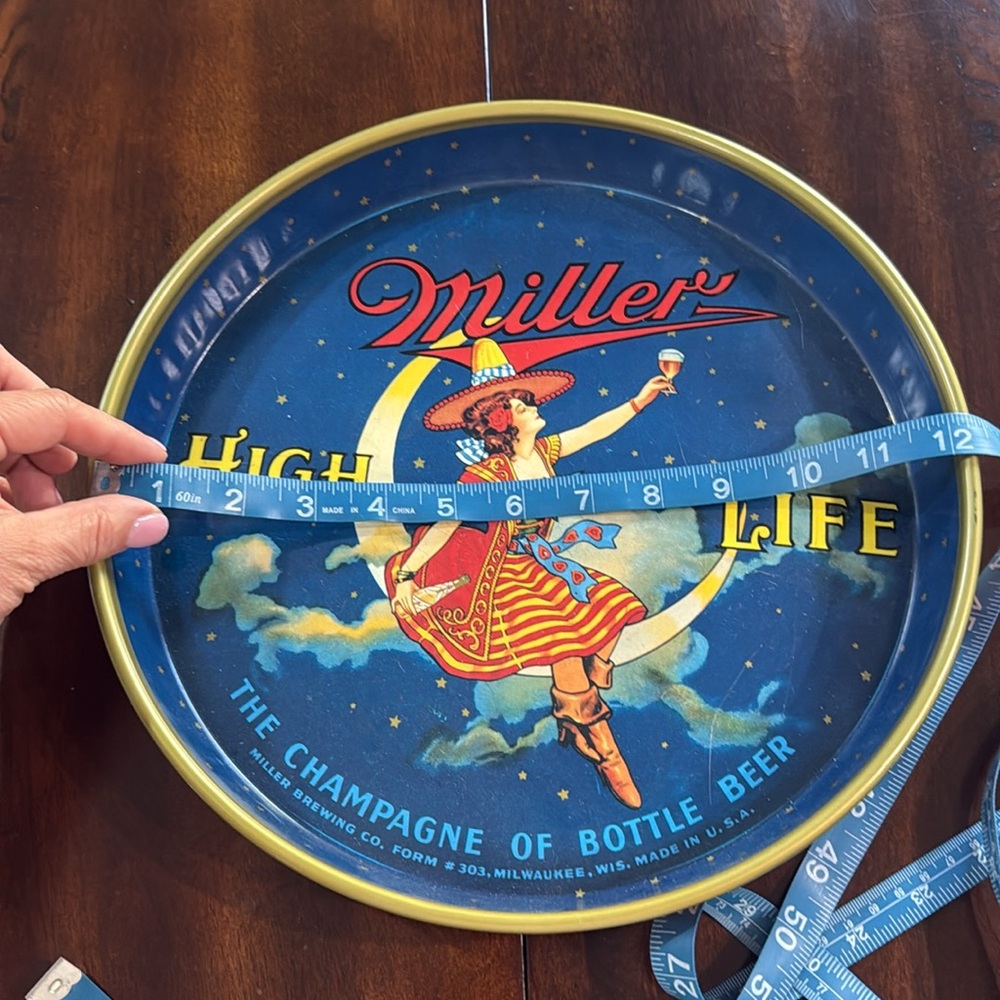 Miller High Life Vintage Beer Tray - Collector's Item - Picture 4 of 9